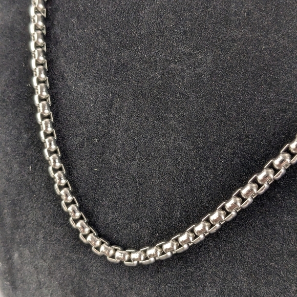 5mm stainless steel necklace box chain rolo link 16" 20" 24" 28" - Picture 6 of 8